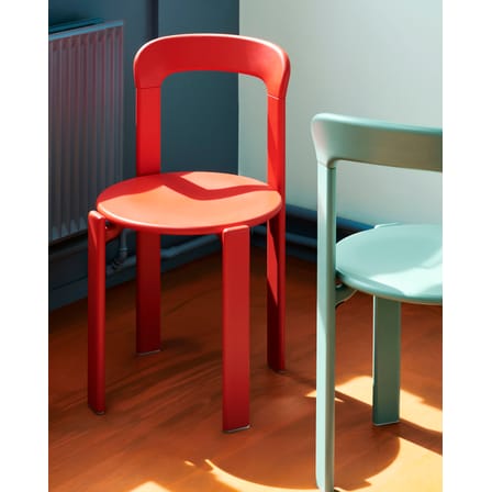 Chaise empilable Rey bois vert / By Bruno Rey x Dietiker, 1971 - Hay
