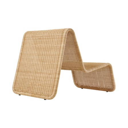 Fauteuil bas P3 / Rotin tressé main - Réédition 1964 - Gubi