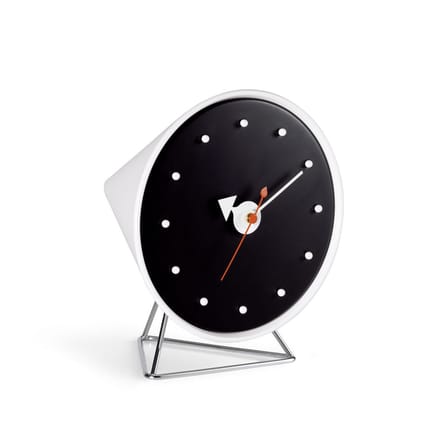 Horloge à poser Desk Clock - Cone Clock plastique blanc / By George Nelson, 1947-1953 - Vitra