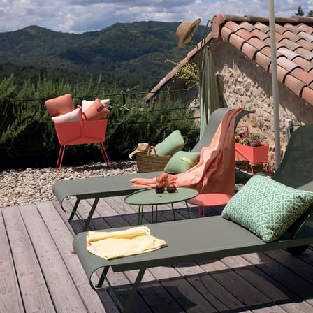 Jardinière Basket métal vert haute / L 70 x H 84 cm - Fermob