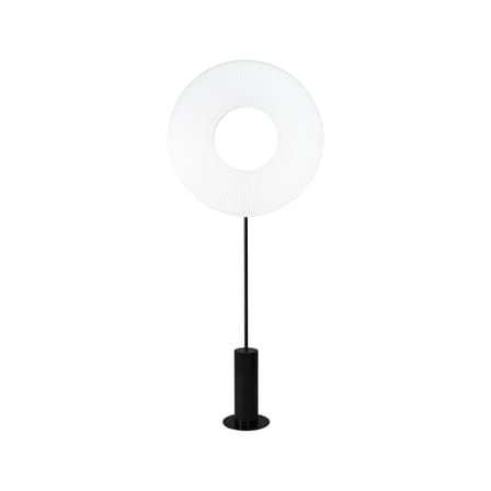 Lampadaire Iris Totem tissu blanc / LED - Ø 80 cm - Dix Heures Dix