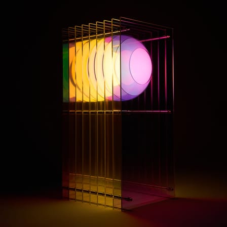 Lampe de table Lop Dreamy Small Rectangle plastique multicolore / Reflets iridescents changeants - BANG