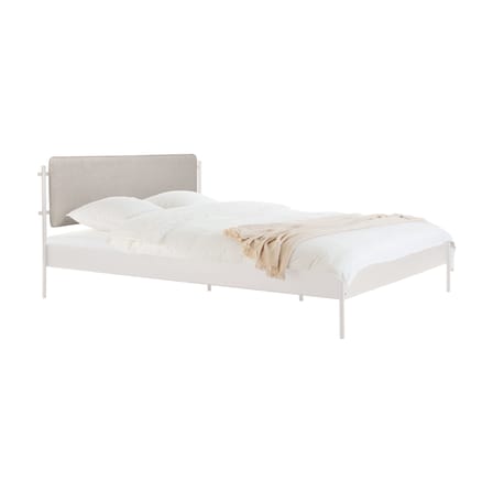 Lit double Eton / Avec tête de lit - Pour matelas 160 x 200 cm - Sommier inclus - NOO.MA