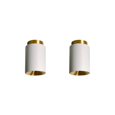 Pack promo  métal blanc / Set 2 plafonniers Tobo C85 - Ø 8,5 x H 13 cm - DCW éditions