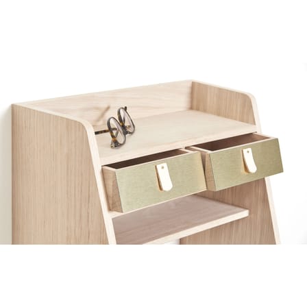 Rangement mural Suzon bois naturel / L 36 x H 39 cm - Chêne - Hartô