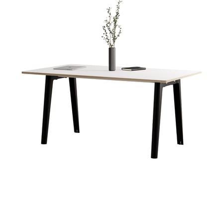 rechteckiger Tisch New Modern plastikmaterial schwarz / 160 x 95 cm - Schichtstoff / 6 bis 8 Personen - TIPTOE