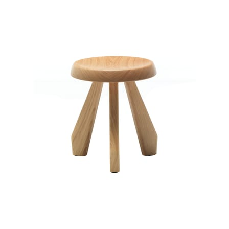 Sgabello Méribel legno naturale / Charlotte Perriand, 1953-61 - Ø 33 x H 38,4 cm - CASSINA
