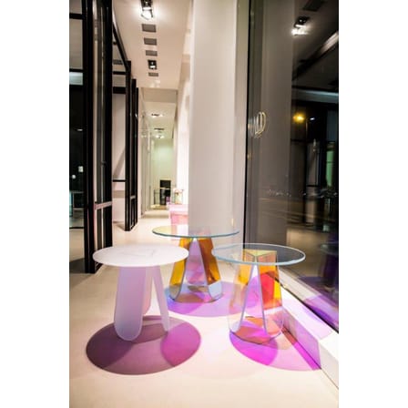 Table basse Shimmer verre multicolore / Ø 65 x H 50 cm - Patricia Urquiola, 2014 - Glas Italia