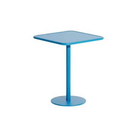 Table carrée Week-end métal bleu / 60 x 60 cm - Aluminium - Petite Friture