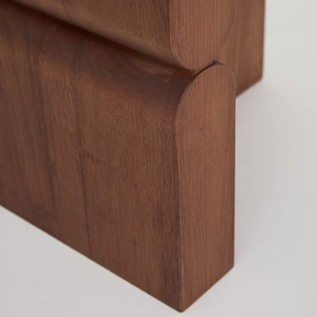 Table d'appoint Coloured Wood Noon bois marron / Ø 38 x H 42,5 cm - NOBODINOZ