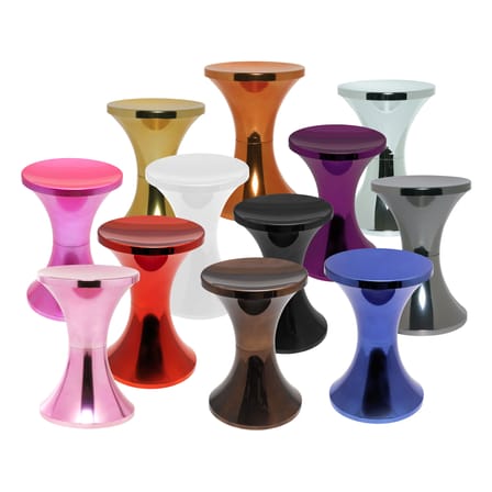 Tabouret Tam Tam Chromé plastique or / Réédition 1968 - Stamp Edition