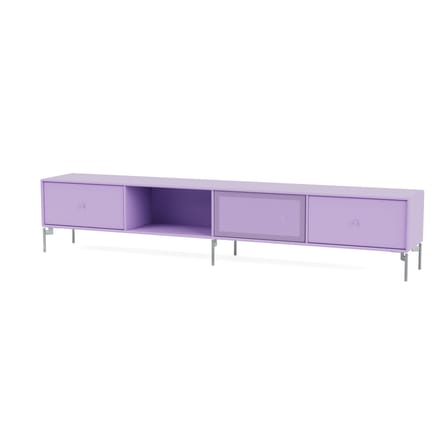 TV Möbel Octave VII holz violett / Mit Füßen - L 183,6 x T 30 x H 36,6 cm - MONTANA
