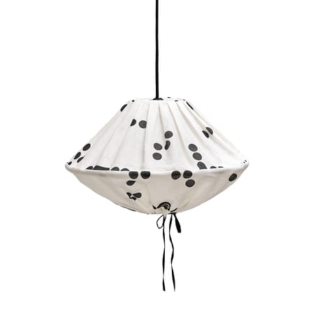 Abat-jour Yumi tissu noir / Ø 50 x H 30 cm - Lin - NOBODINOZ