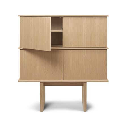Buffet haut Stilt Double bois naturel / L 100 x H 109 cm - Ferm Living
