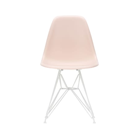 Chaise RE DSR - Eames Plastic Side Chair plastique rose / (1950) - Pieds blancs / Recyclé - Vitra
