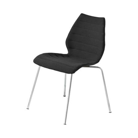 Chaise rembourrée Maui Soft tissu noir - Kartell
