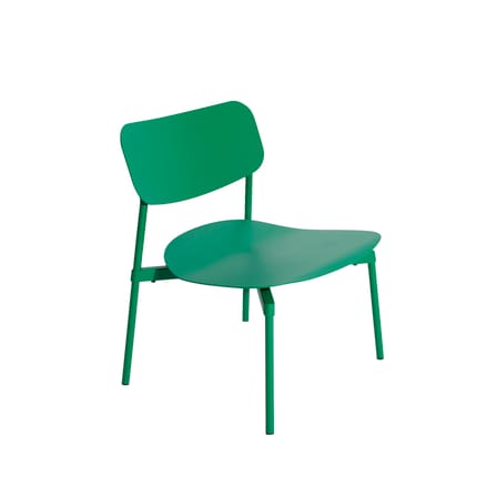 Fauteuil bas empilable Fromme métal vert / Aluminium - Petite Friture