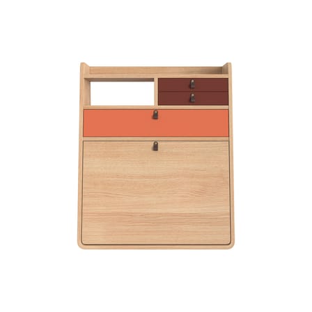 Wand-Schreibtisch Gaston holz orange / B 60 x H 72 cm - Hartô