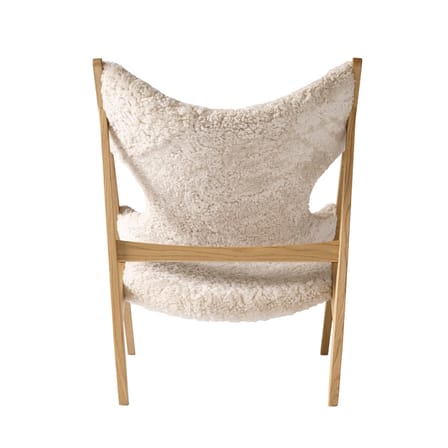 Sessel Knitting textil holz weiß / Schaffell - Audo Copenhagen