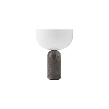 Lampada senza fili ricaricabile Kizu LED pietra grigio / Base marmo - H 24 cm - NEW WORKS