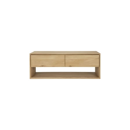Mobile TV Nordic legno naturale / L 120 x P 46 x H 45 cm - 1 cassetto + 1 porta a ribalta - Ethnicraft