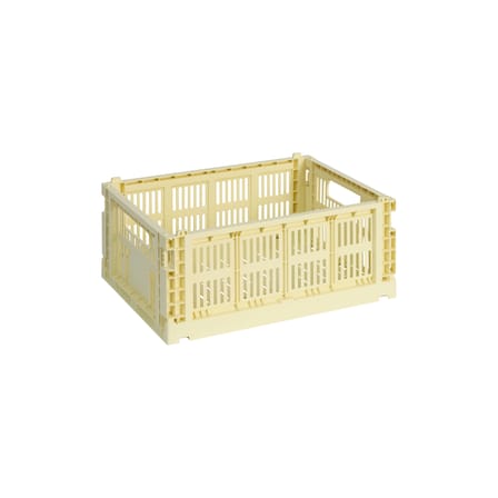 Panier Colour Crate plastique jaune Medium / 26,5 x 34,5 cm - Recyclé - Hay