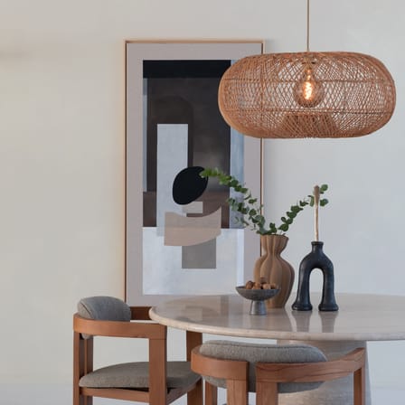 Pendelleuchte Arizona faser beige / Ø 70 cm - Rattan - GOOD&MOJO
