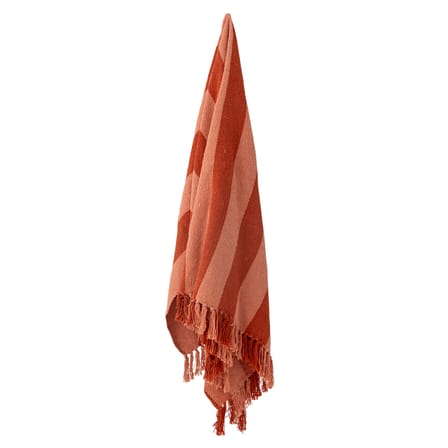 Plaid Frello tissu orange / 160 x 130 cm - Coton recyclé - Bloomingville