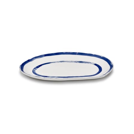 Plat de service The Line-up céramique bleu / Ovale - 34 x 21 cm - Serax