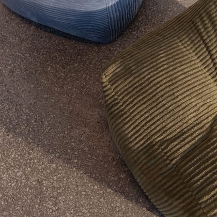 Pouf Buddy tissu vert / 50 x 50 cm - KARUP
