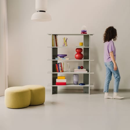 Pouf Umbo tessuto giallo / 88 x 50 x H 36,5 cm - NOO.MA