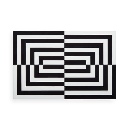Schachtel Op Art Large holz weiß schwarz / Lack - 30 x 20 cm - Jonathan Adler