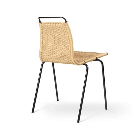 Sedia PK1 fibre beige / Poul Kjærholm, 1955 - Corda di carta - CARL HANSEN & SON
