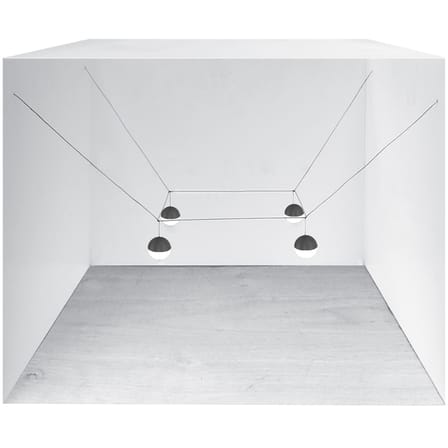 Suspension String Light Sphere métal noir LED / Câble 12 mètres - Sans module électrique - Flos