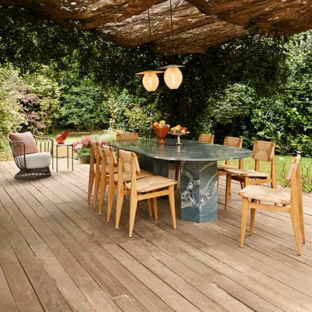 Table ovale Epic Outdoor vert / 240 x 120 cm (8 personnes) - Quartzite - Gubi