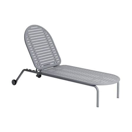 Transat inclinable à roulettes Week-end métal gris / Aluminium - Petite Friture