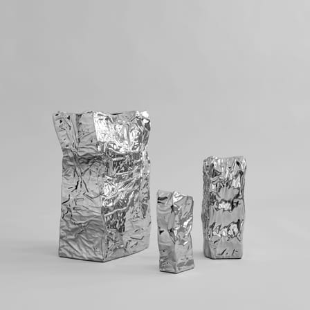 Vase Kami Mini céramique argent / L 13 x H 25 cm - 101 COPENHAGEN