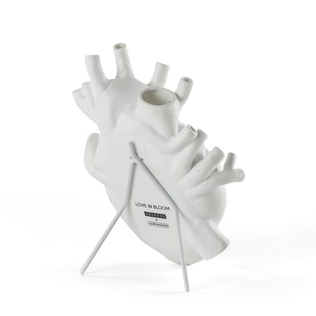 Love in Bloom Vase ceramic white / Human heart - Seletti