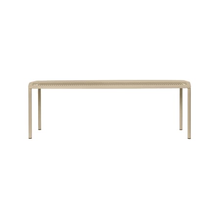 Banc Dapple métal beige / Perforé - L 130 cm - Ferm Living