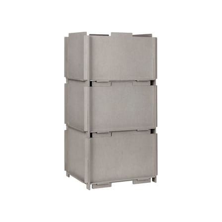 Boîte empilable Stacie bois gris / 44 x 34 x H 28 cm - MDF - BROSTE COPENHAGEN