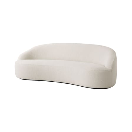 Canapé droit Margas LC4 tissu beige / 3 places - L 245 cm / Tissu bouclé - &tradition