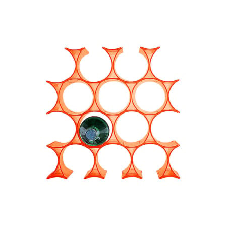 Casier à bouteilles Infinity plastique orange - Kartell