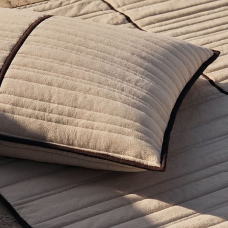 Coussin Vari blanc / 60 x 80 cm - Matelassé - Ferm Living