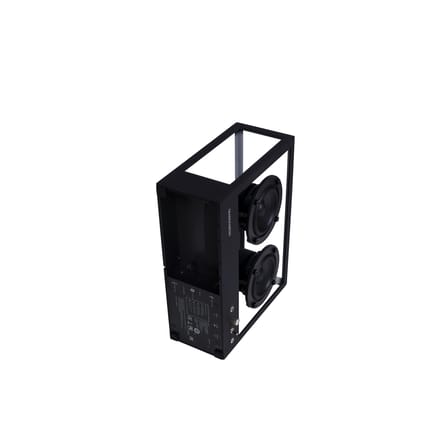Enceinte Small verre noir / L 26 x H 20 cm - Verre trempé - Transparent Speaker