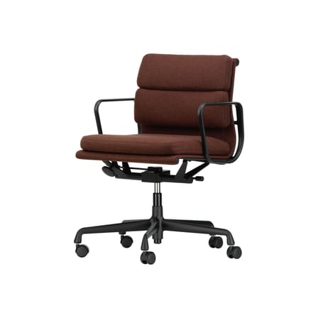Fauteuil à roulettes Soft Pad EA 217 tissu marron / Eames, 1969 - Vitra