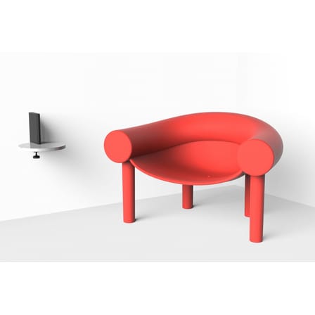 Fauteuil bas Sam Son plastique blanc / Konstantin Grcic, 2015 - Magis
