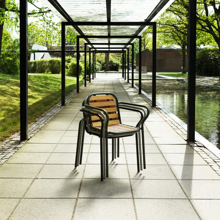 Fauteuil de repas empilable Vig Wood bois naturel - Normann Copenhagen