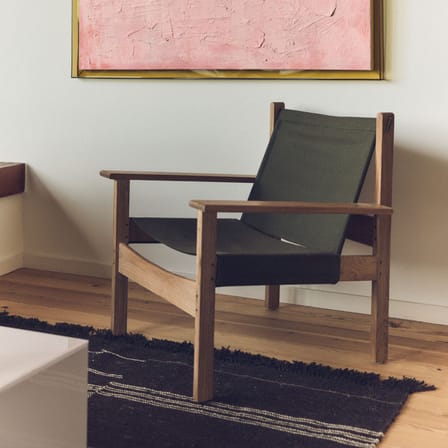 Fauteuil Explorer tissu vert - HK LIVING
