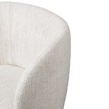 Fauteuil pivotant Rico tissu blanc / Tissu bouclé - Ferm Living