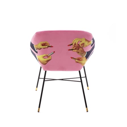 Fauteuil rembourré Toiletpaper tissu rose / Lipsticks - Seletti